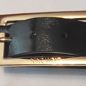 Nine West Black Belt with Gold Buckle